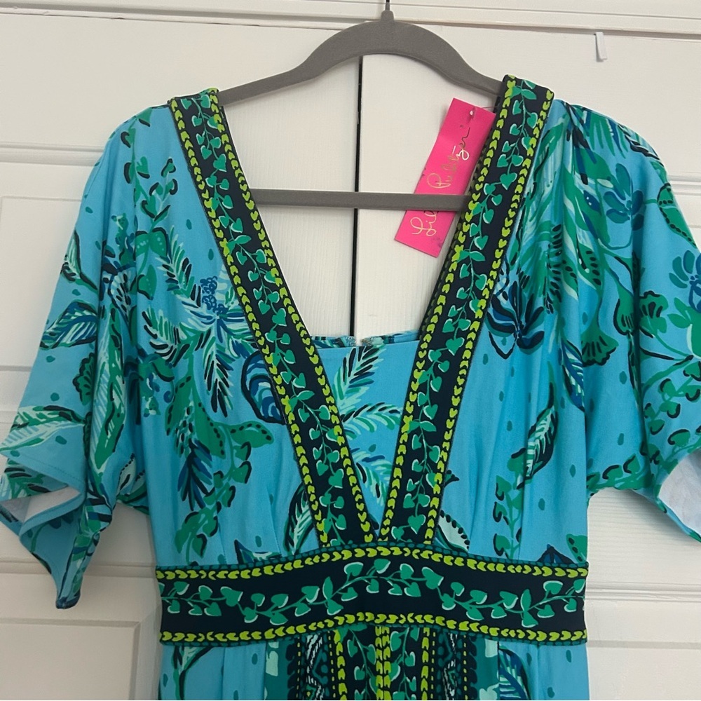 Nwt Lilly Pulitzer‎ Ilia Elbow Sleeve Maxi Dress - Picture 3 of 4